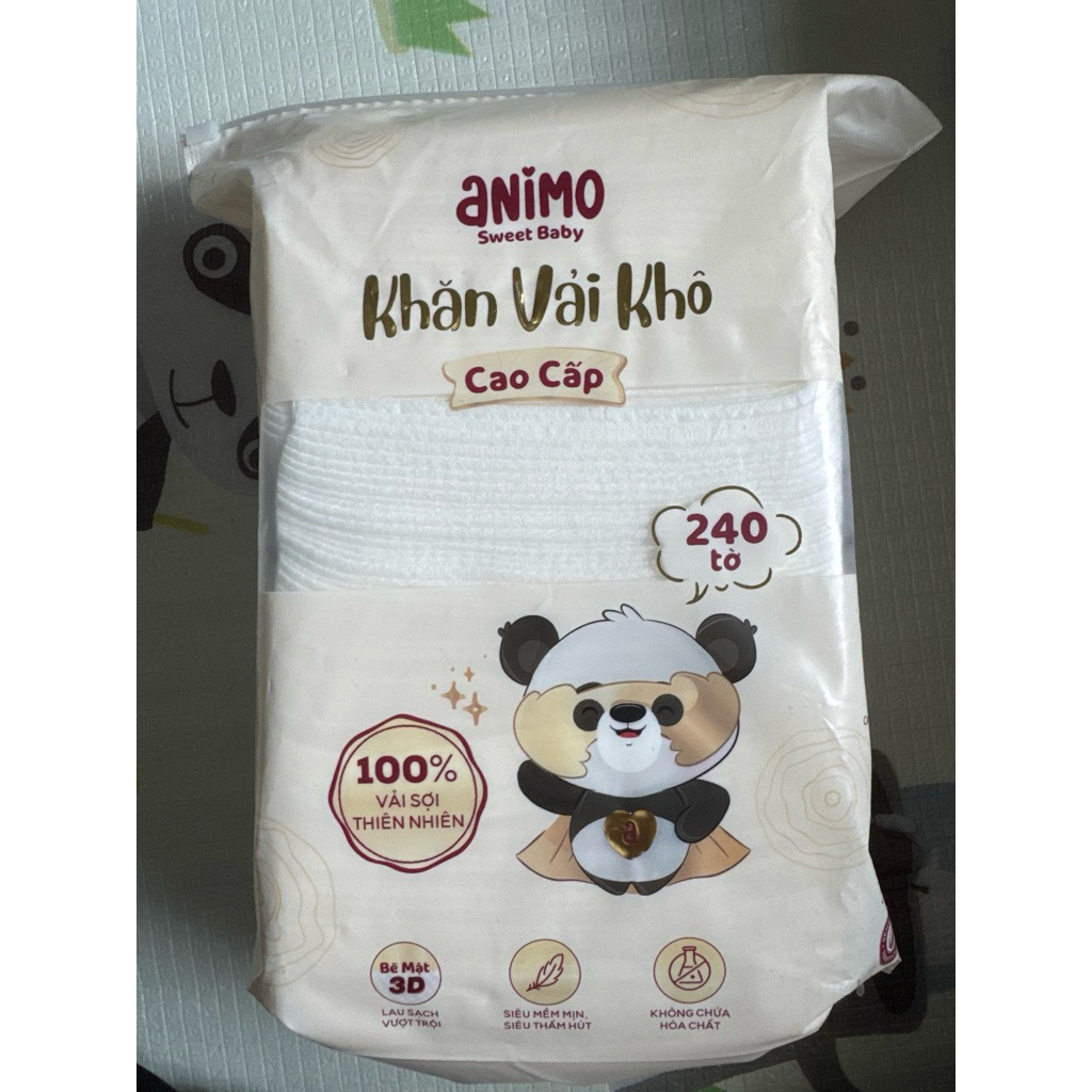 Khăn vải khô cao cấp Animo (240 tờ)