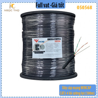 Dây cáp mạng WINCAP CAT3 Outdoor – 2 Pairs (4 lõi) – 25AWG – CƯỜNG LỰC – 500m – Cu 99,99% – ( Đơn giá theo cuộn)