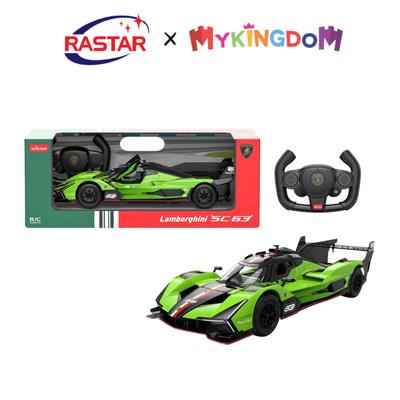 Đồ Chơi Xe Điều Khiển 1:14 Lamborghini SC63 LMDH Mở Được Cửa Xanh Lá RASTAR R10150/GRN