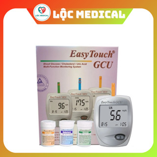 Máy Đo  3 trong 1  EasyTouch GCU Đo Đường Huyết,Mỡ Máu, Axít Uric (Gout) hoặc phân loại kèm que