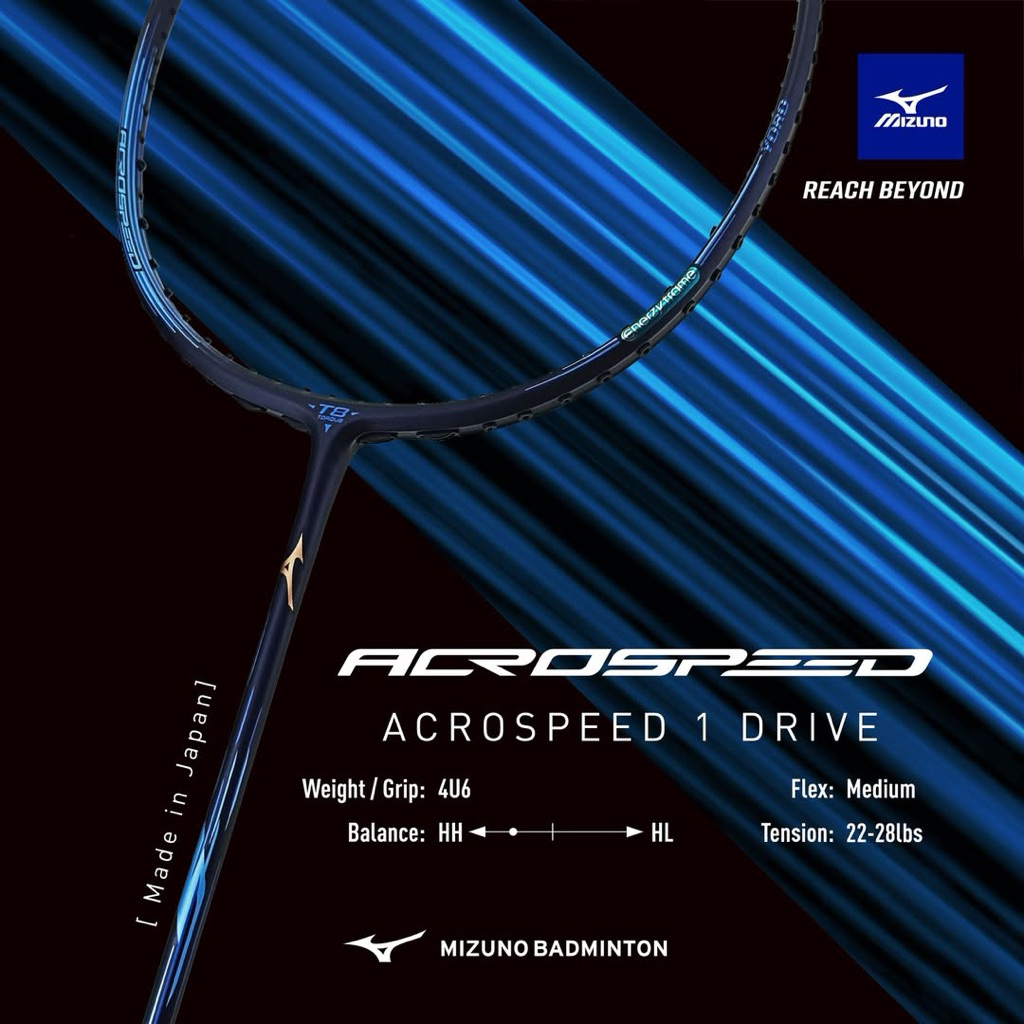 Vợt cầu lông MIZUNO ACROSPEED 1 DRIVE chính hãng [INBOX TƯ VẤN CĂNG CƯỚC]