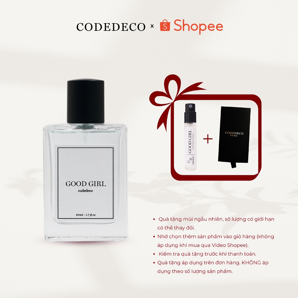 Tinh dầu nước hoa nữ CODEDECO Good Girl 50ml Ngọt ngào, Nhẹ nhàng, Quyến rũ