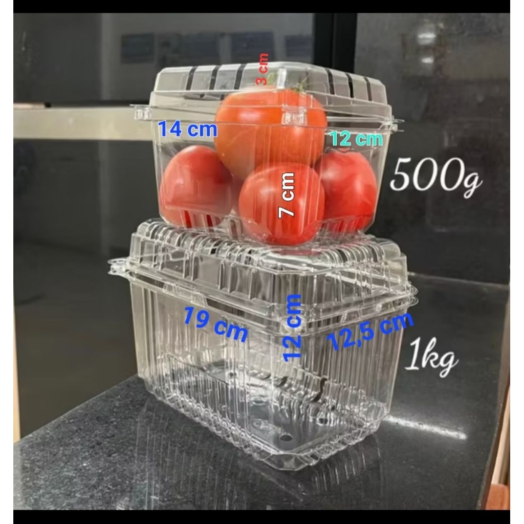 sỉ 400 hộp nhựa đựng trái cây P500D / P1000B [ 500gr / 1kg ]