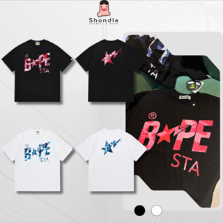  Áo Thun Nam Nữ Bape Stars Hình In Pet Nhiệt Cao Cấp Form Rộng Tay Lỡ Vải Cotton 2 Chiều Full Tag 