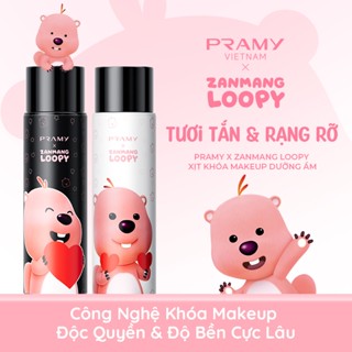   Võ Hà Linh x PRAMY  COMBO 02 Xịt Khóa Makeup PRAMY Giữ Lớp Trang Điểm Lâu Trôi Kiềm Dầu Phiên Bản Loopy 30mlx2 