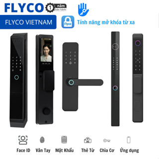 2025 Khóa Thông Minh Vân Tay Điện Tử Flyco phù hợp Cửa Gỗ,Composite Xingfa Nhôm Kính Thép Sắt Vân Gỗ - BH Khoá 1 năm 