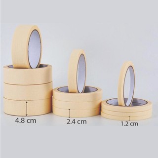 Băng Keo Giấy Nhăn 1.2cm / 2.4cm / 4.8cm Dài 20m Độ Bám Dính Cao