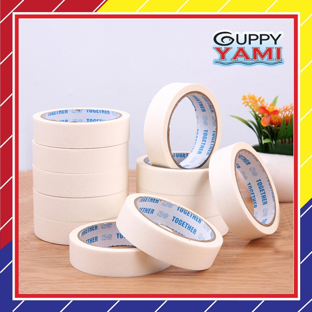 Băng Keo Giấy Nhăn 1.2cm / 2.4cm / 4.8cm Dài 20m Độ Bám Dính Cao