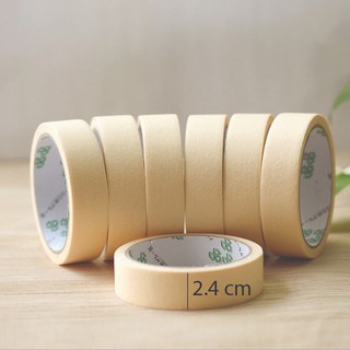 Băng Keo Giấy Nhăn 1.2cm / 2.4cm / 4.8cm Dài 20m Độ Bám Dính Cao