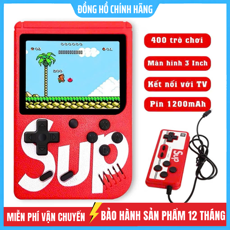 Máy chơi game cầm tay SUP 400 trò - Kết nối Tivi chơi 2 người - Máy chơi game điện tử 4 nút cao cấp 