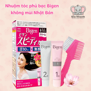  Thuốc Nhuộm Tóc Phủ Bạc Bigen Speedy Color Cream 80ml Nhật Bản – Che Bạc Nhanh Không Mùi Thảo Dược Dưỡng Tóc 