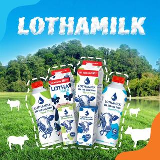  Sữa tươi thanh trùng Long Thành Lothamilk chai 880ml hộp 1 lít chai 1760ml 