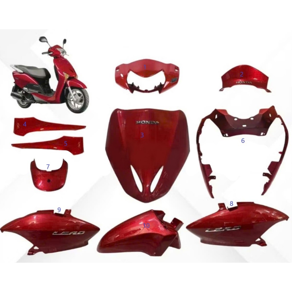 dàn áo lead 110 2009 2010 2011 ĐỎ TƯƠI ( bán lẻ từng món )