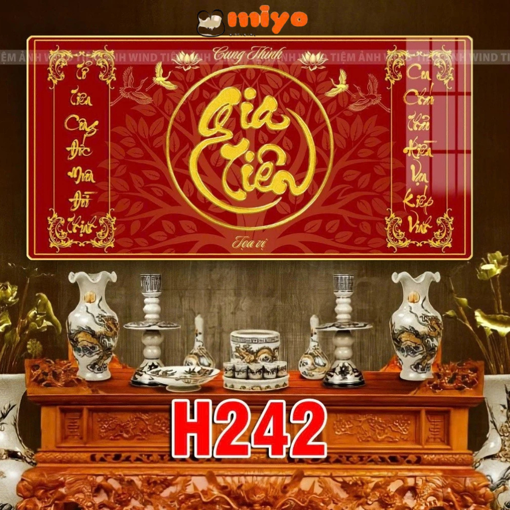 [HOẢ TỐC] KHUNG CỬU HUYỀN THẤT TỔ _ Cung thỉnh tranh thờ tráng gương cao cấp - MIYO