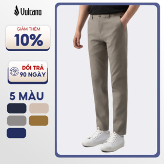  Quần kaki nam co giãn thoải mái thoáng mát phom dáng slimfit trẻ trung vải cotton Vulcano 4001 