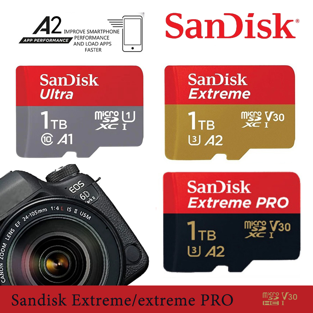 Thẻ nhớ MicroSDHC MicroSDxC Sandisk Ultra 1TB/256GB/64GB/128GB Class 10 upto 100MB/s Bảo hành 7 năm