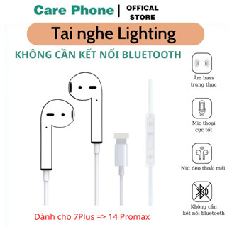  Tai nghe dây chân dẹt KHÔNG CẦN KẾT NỐT BLUETOOTH có mic cho táo 7 8Plus X Xr XsMax 11 12 13 14ProMax 