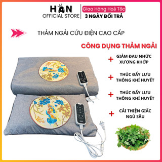 Thảm Ngải Cứu Điện Thảo Dược Đông Y, Đệm Sưởi Ấm Ngải Cứu Điện Thư Giãn, Giảm Đau Mỏi Giúp Cải Thiện Giấc Ngủ, Thảm Sưởi