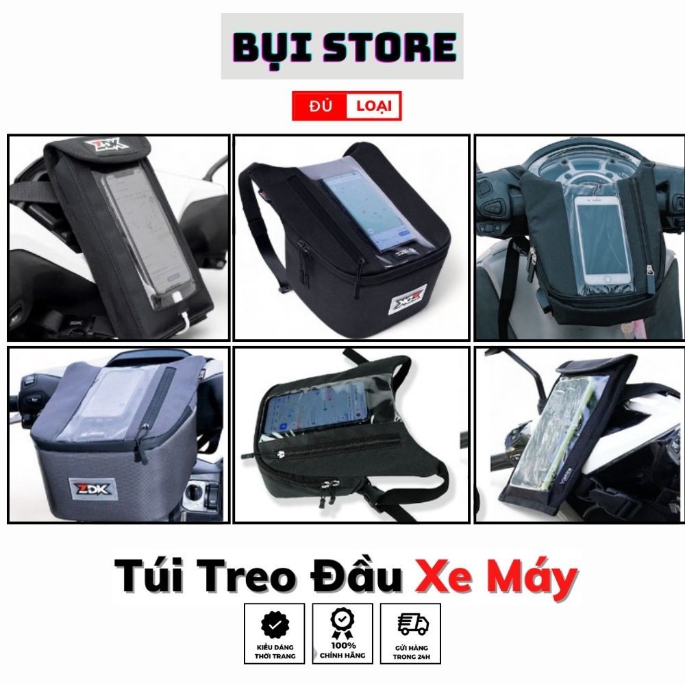 Túi Treo Đầu Xe Máy Để Điện Thoại, Ngăn Chứa Đồ Tiện Dụng, Có Cảm Ứng, Chống Nước Tuyệt Đối