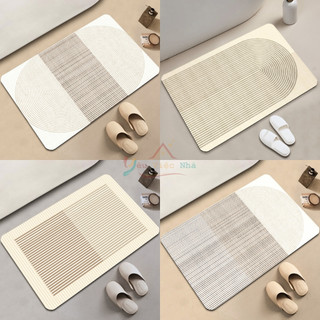  Thảm Lau Chân Silicon Siêu Thấm Nước Chống Trơn Trượt Thảm Lót Sàn Nhà Tắm – Nhà Bếp Cao Cấp Phong Cách Nhật Bản 