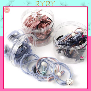 Set 12 Dây Cột Tóc xinh xắn dành cho nữ -4 màu lựa chọn