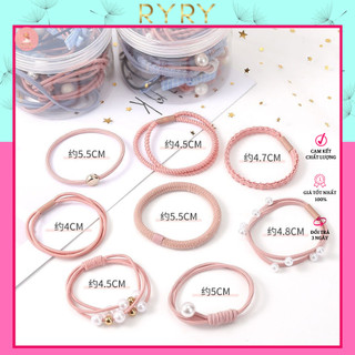 Set 12 Dây Cột Tóc xinh xắn dành cho nữ -4 màu lựa chọn