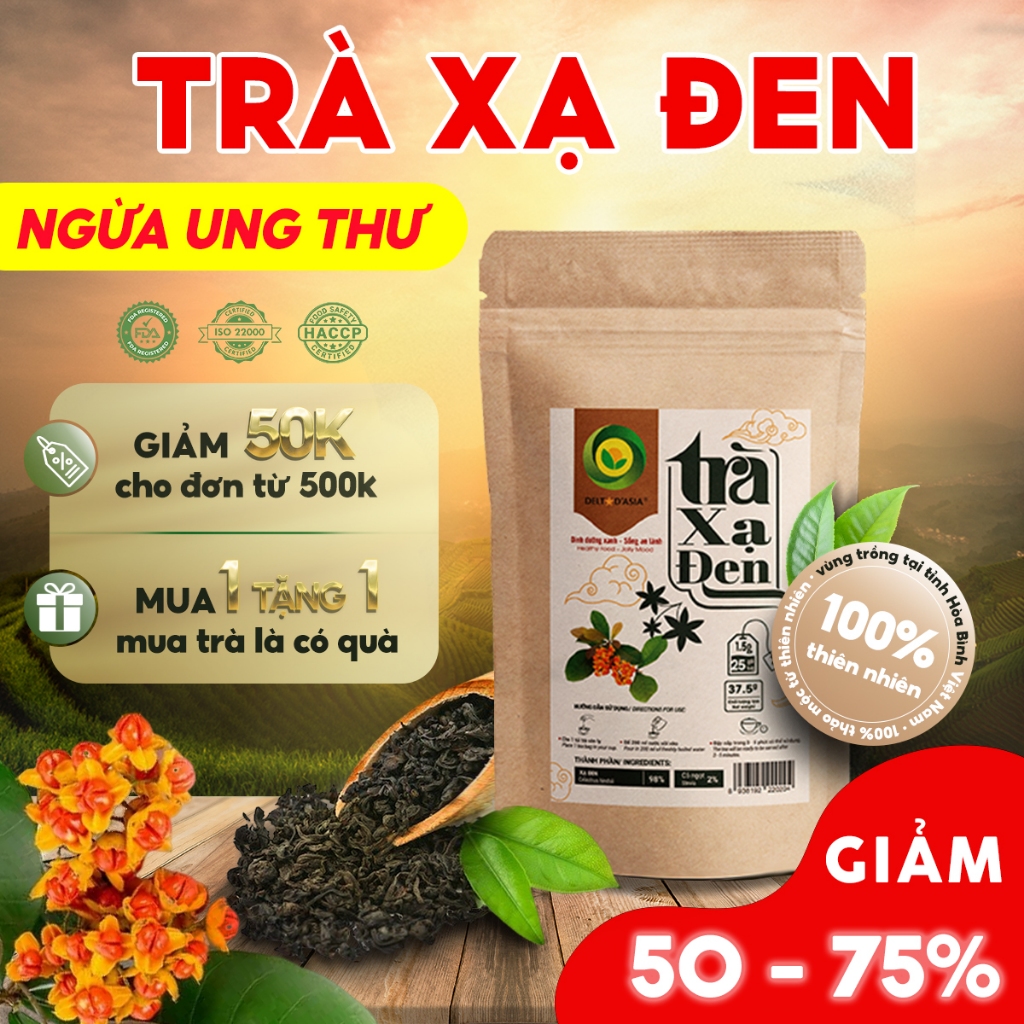 [CHÍNH GỐC] Trà Xạ Đen Hòa Bình Sunbeleaf - Phòng Ngừa Ung Thư Và Hỗ Trợ Điều Trị Xơ Gan - Túi Zip 25 Đến 50 Gói