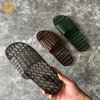  Dép lỗ matxa đi trong nhà dép đúc nhựa trong quai ngang nam nữ đi văn phòng nhà tắm 