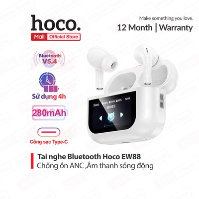 Tai nghe Bluetooth Hoco EW88 sử dụng đến 4h, kết nối ổn định V5.4, dung lượng pin 280mAh