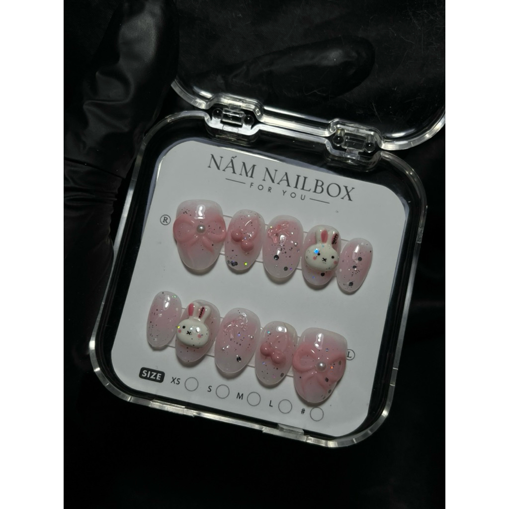 N04 Nailbox thiết kế Thỏ nặn nổi cute