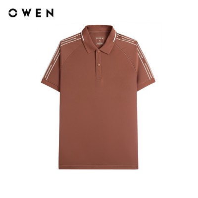 Owen - Áo polo Bodyfit APV253648 màu Hồng đậm chất liệu Nylon spandex