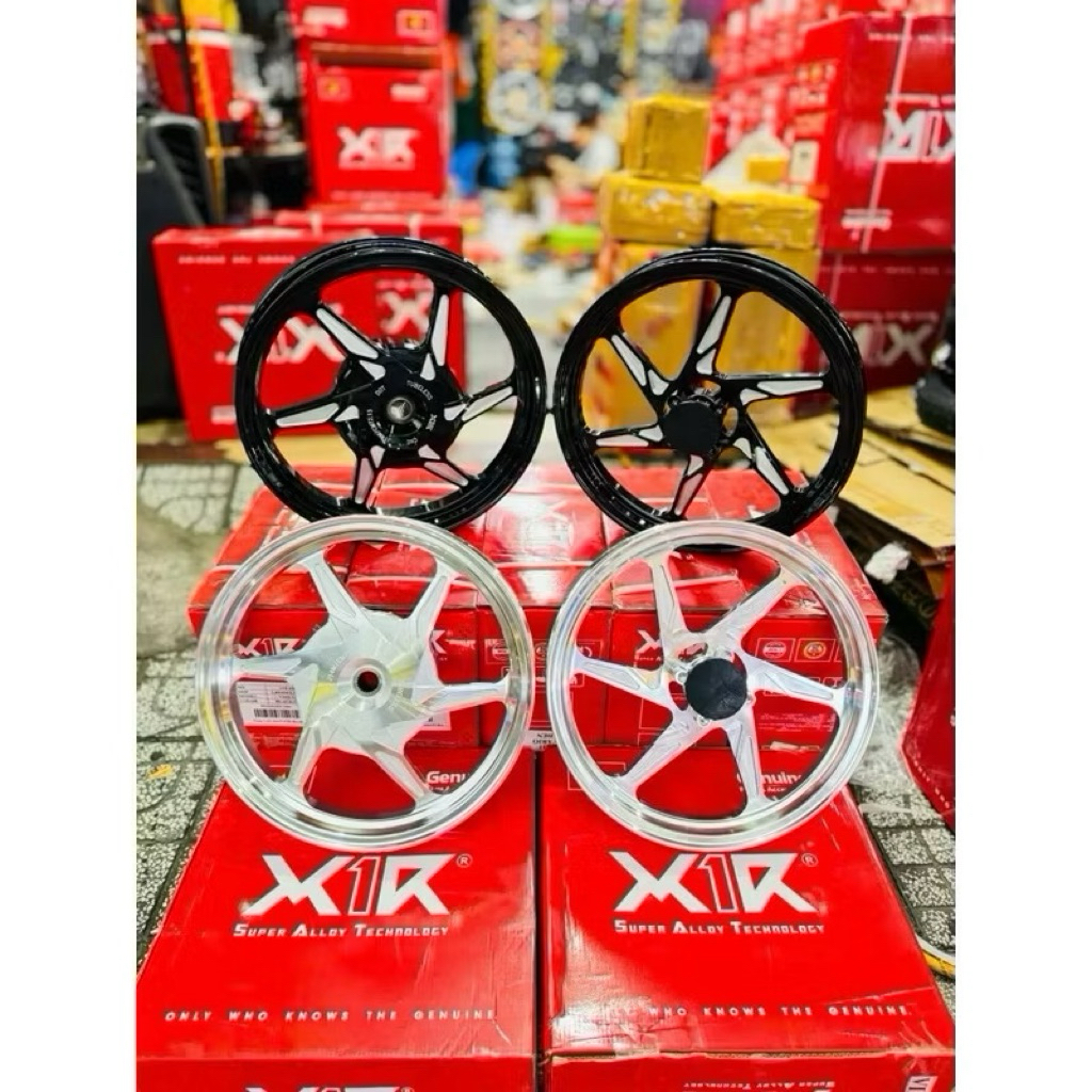 Mâm 6 cây Vario CNC X1r Click Vision AB125/150 - mâm 611 Vario X1r - bản 1.85/2.15 - phụ kiện thay t