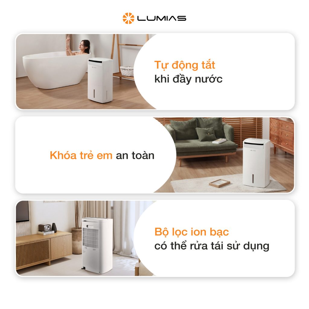 Máy hút ẩm thông minh Lumias D6S-12L/20L/26L/30L/60L - Kết nối thông minh qua app MiHome | BigBuy360 - bigbuy360.vn