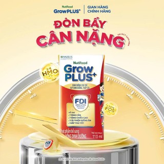 (HSD T8-2026) (Có Thẻ) Thùng 48 Hộp Sữa Pha Sẵn NutiFood Grow Plus+ Suy Dinh Dưỡng 110ml {Đỏ}.
