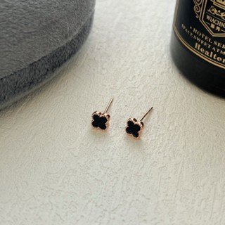  Khuyên tai Cỏ 4 lá Mini Titan Cam kết không han gỉ xỉn màu Bông tai nữ sành điệu 