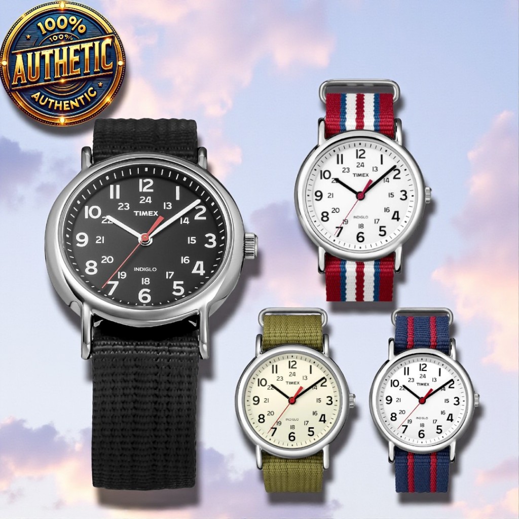 Đồng Hồ Nam TIMEX Weekender Central Park T2N647 – Quartz, Dây Nylon Nhiều Màu, Vỏ Thép Không Gỉ