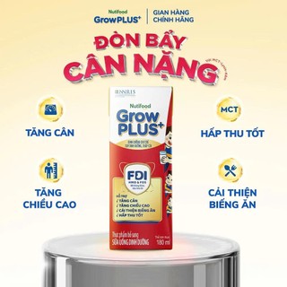 (HSD T10-2026) (Có Thẻ) Thùng 48 Hộp Sữa Pha Sẵn NutiFood Grow Plus+ Suy Dinh Dưỡng 180ml Đỏ.