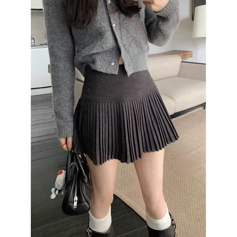 Chân váy dạ dáng A xếp li nhỏ form chuẩn tôn dáng 168Fashion Cvxepli579_P0k39 | BigBuy360 - bigbuy360.vn