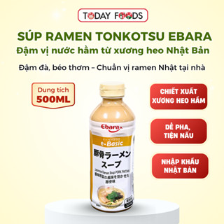  Nước Súp TONKOTSU Ebara vị THỊT HEO dùng nấu mì Ramen 500ML   1.8 Lít  Hàng Nhật Bản  