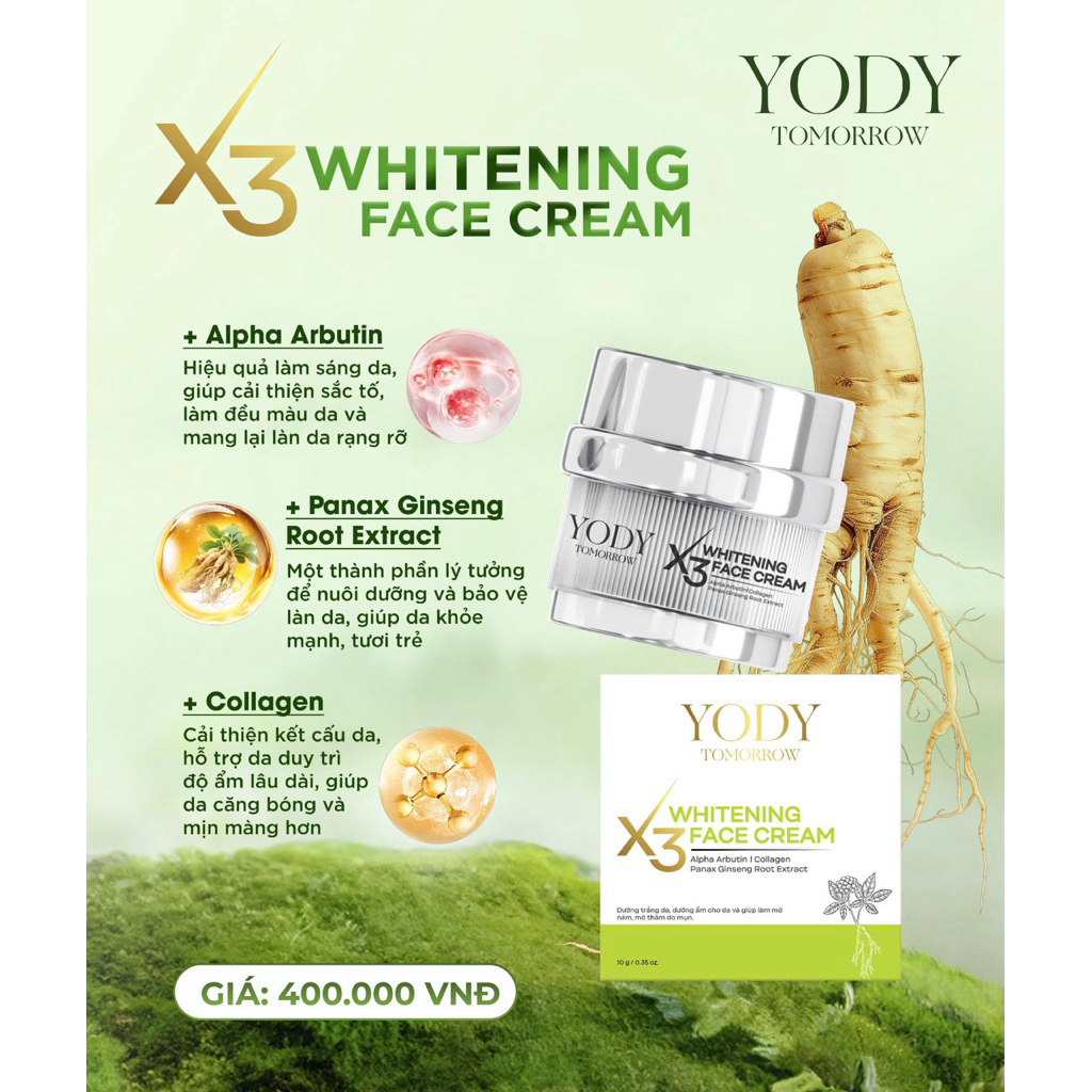 [TƯ VẤN MIỄN PHÍ] [FREESHIP] Kem dưỡng trắng da HERBAL CREAM 3X