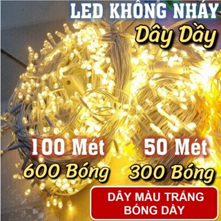  Dây Đèn Led trang trí Chống Nước 50m 100m 20m không nháy trang trí quán cà phê ngoài trời giáng sinh cây thông  noel 