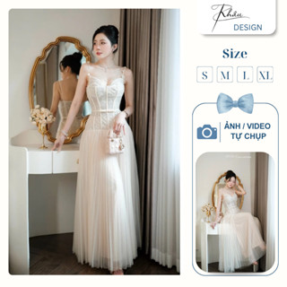  Váy dự tiệc dáng dài Khâu Design đầm thiết kế xoè xinh phong cách sang trọng K976 