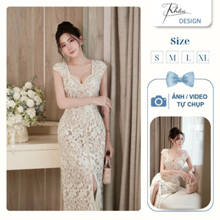  Đầm dự tiệc thiết kế họa tiết hoa thanh lịch váy Khâu Design cách điệu sang trọng 187 K994 