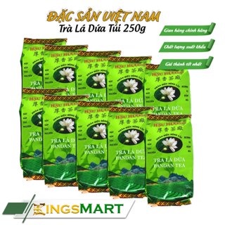  Siêu Tiết Kiệm  Combo 10 trà lá dứa túi 250gr - Thương hiệu Hậu Hương - Đặc sản Lâm Đồng - Kingsmart 