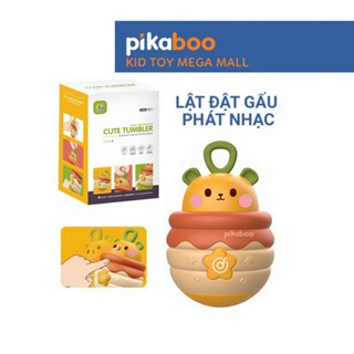 Đồ chơi lật đật gấu phát nhạc Pikaboo, có đèn sáng và âm thanh vui nhộn, chất liệu an toàn cho trẻ