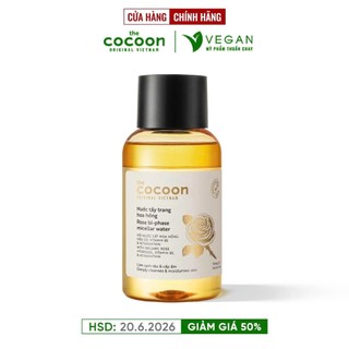  Nước tẩy trang hoa hồng cocoon 140ml sạch da cấp ẩm và làm dịu - VEGAN - Mỹ phẩm thuần chay 