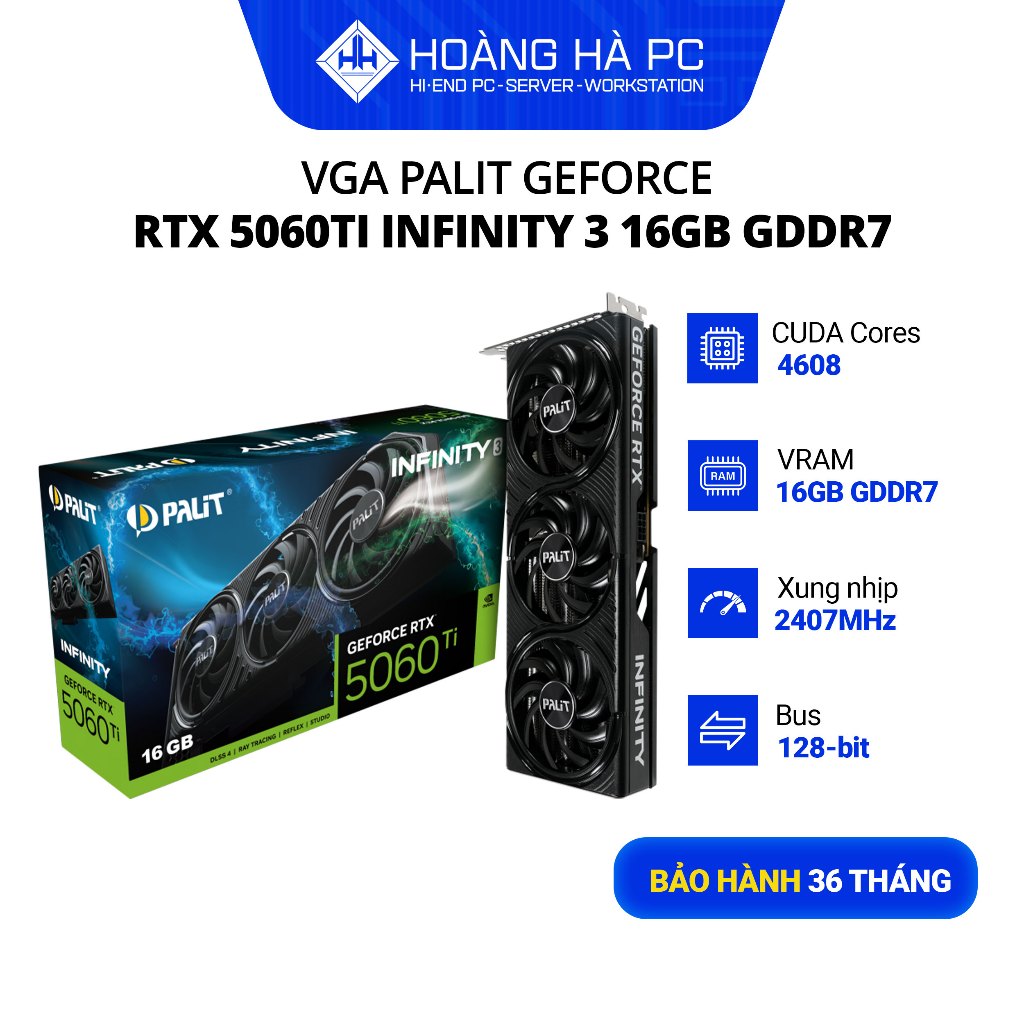 VGA Palit Geforce RTX 5060 Ti Infinity 3 16GB GDDR7