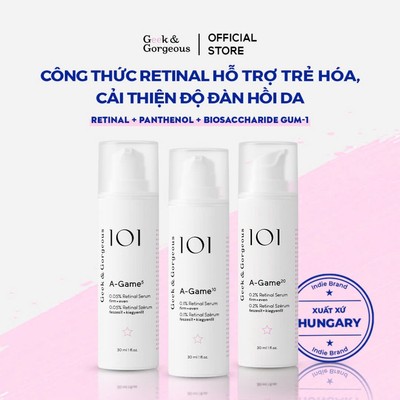 Tinh chất Retinal hỗ trợ cải thiện lão hóa, tăng đàn hồi da Geek&Gorgeous A-Game 30ml