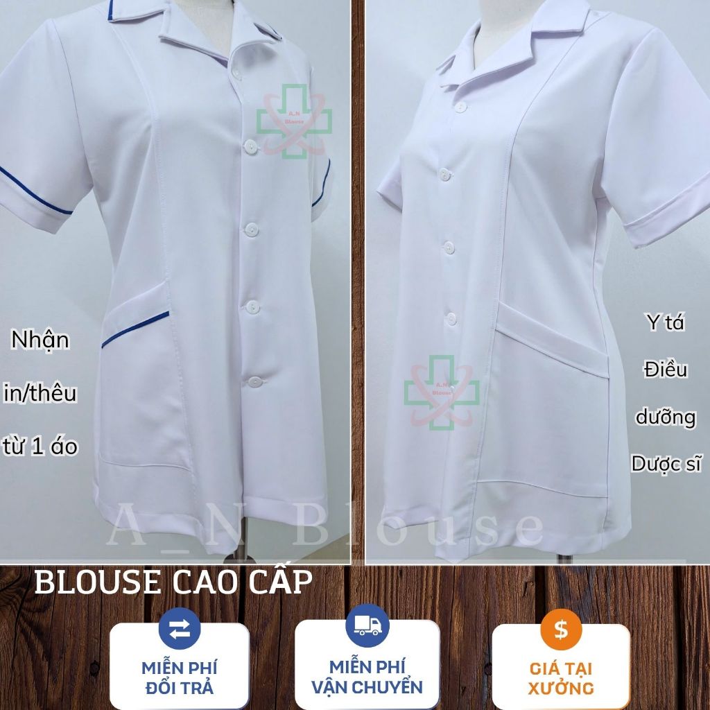 Áo y tá cao cấp dành cho điều dưỡng, dươc sĩ