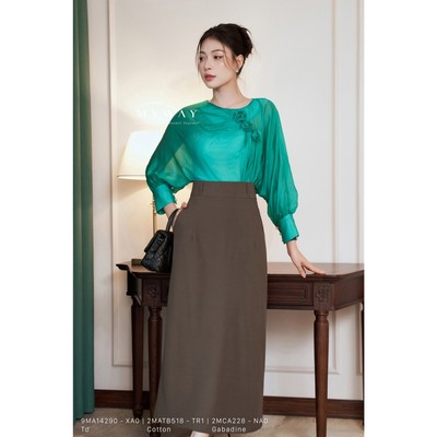 Áo Sơ Mi Nữ Dài Tay Công Sở MY WAY Đính Hoa Cao Cấp 9ma14290